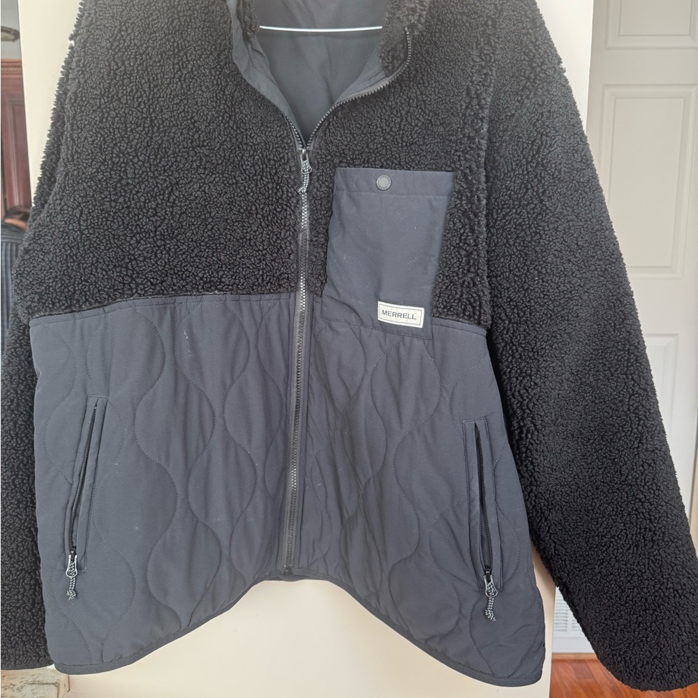 Merrell Black Quilted Fleece Jacket